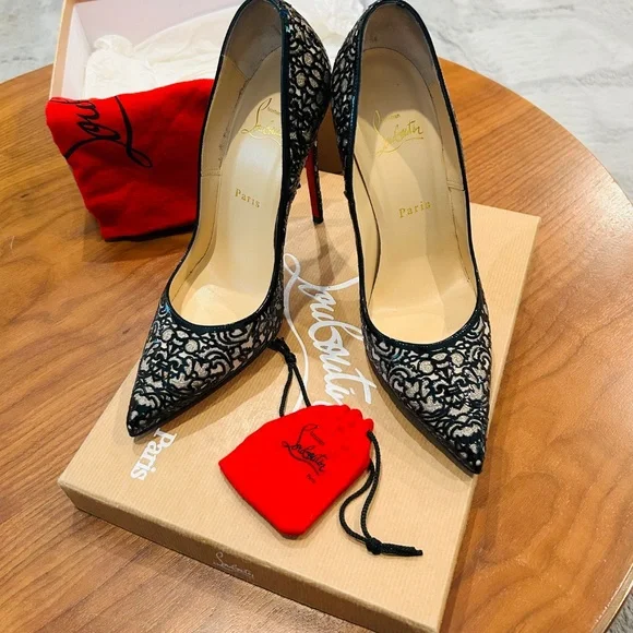 Christian Louboutin rare cut design pumps Heels 120 - Picture 2 of 7